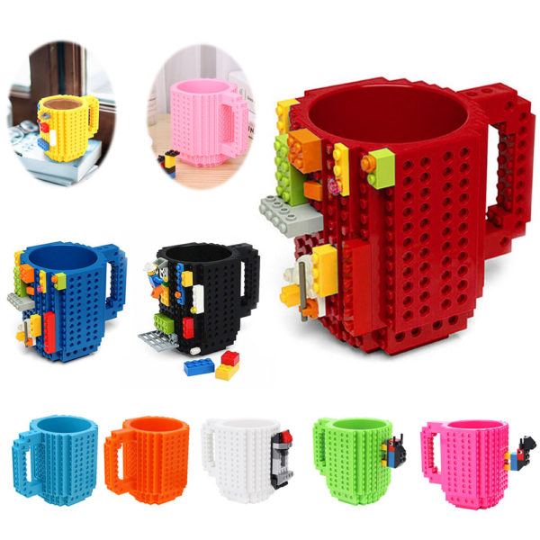 350ml Coffee Cup Creative Build-on Brick Mug for LEGO Building Blocks Design