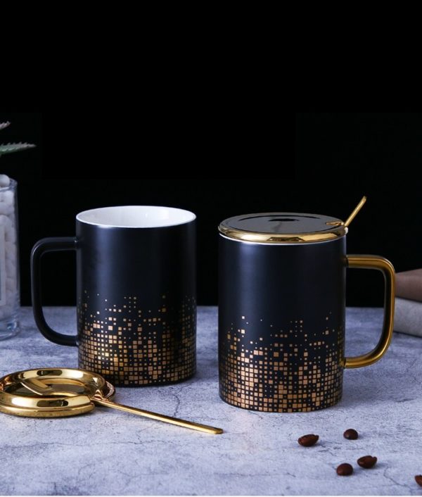 OUSSIRRO European ceramics mug Retro style coffee mugs Couple creative Ceramic cup Christmas gift