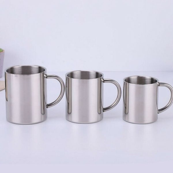 Double wall stainless steel coffee cup 300ml portable Thermo travel mug coffee jug double milk tea cups Office water cups