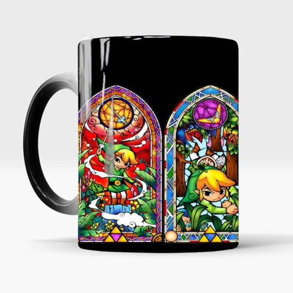 Zelda Coffee Mug For Game Boy Color Changing Mug 350ml Magic Ceramic Heat Reveal Novelty Gift for Friends