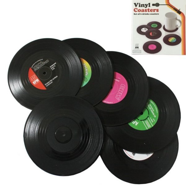 Cup Mat Vinyl Record Coasters Vintage CD Antiskid Insulation Mat coasters