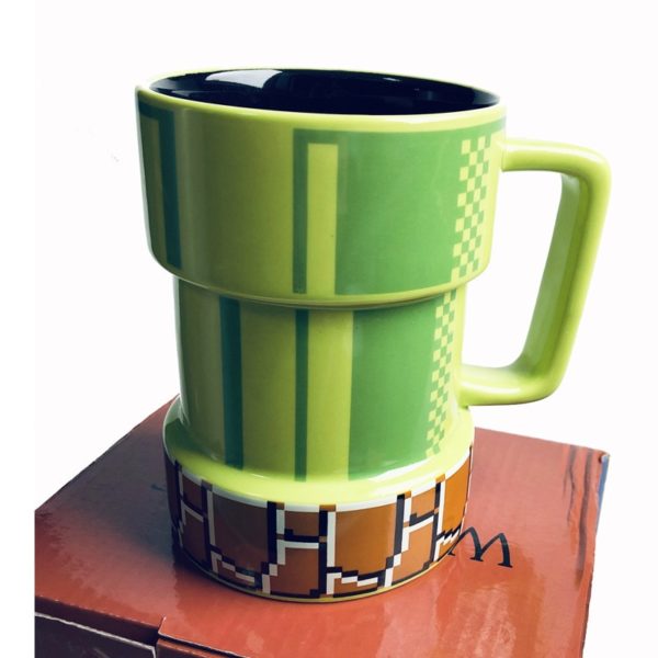 Creative cartoon Super Mario apertures mug pixel mug cup coffee cups