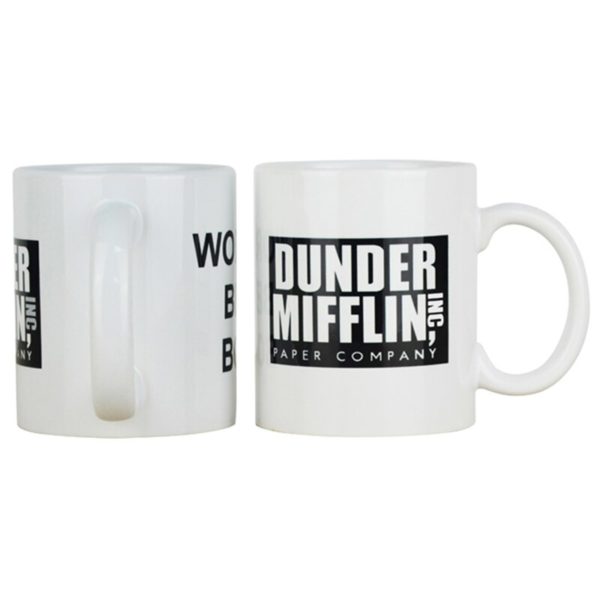 Dunder Mifflin The Office-World’s Best Boss Coffe Cups and Mugs 11 oz Funny Ceramic Tea/Milk/Cocoa Mug Unique Office Gift