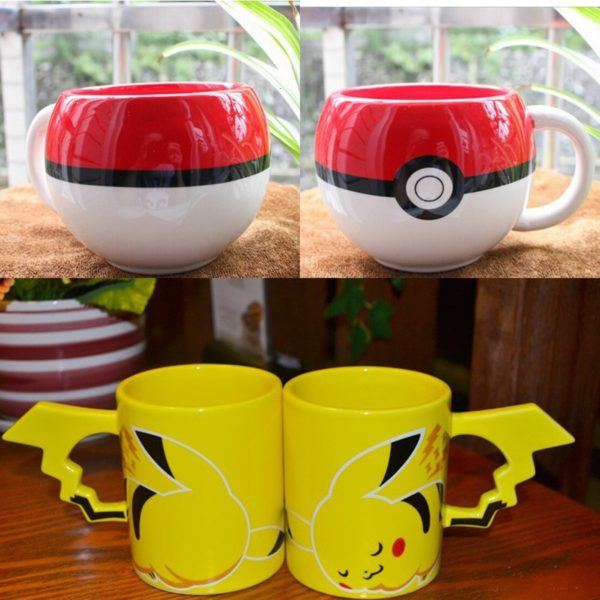 Cute Pokemon Go Poke Ball / Pikachu Mug