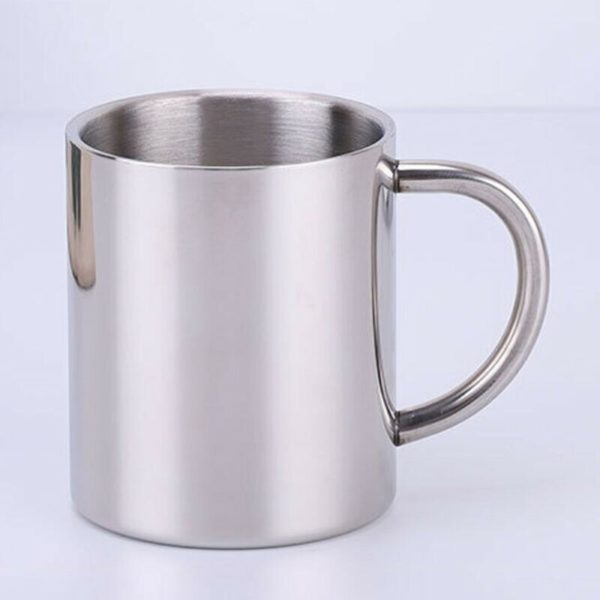 Double wall stainless steel coffee cup 300ml portable Thermo travel mug coffee jug double milk tea cups Office water cups