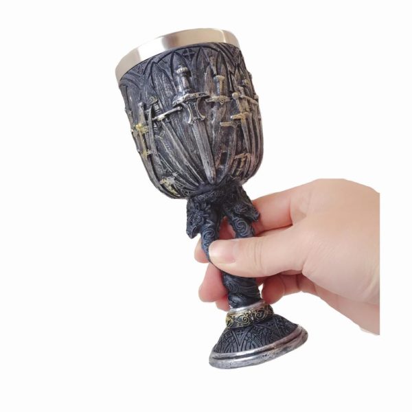 3D Dragon Wolf Map Dragon Throne King Resin Stainless Steel Goblets Coffee Mugs Drinkware Medieval Tankard