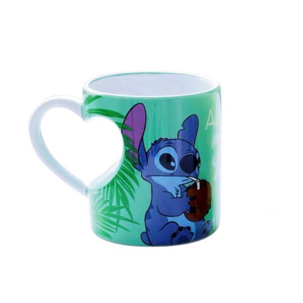 2 pcs Ceramic Mug Aloha means Love Cute Stitcher Stitch Cartoon Mug Couples Mugs Lilo & Stitch Milk Coffee Pair Mugs