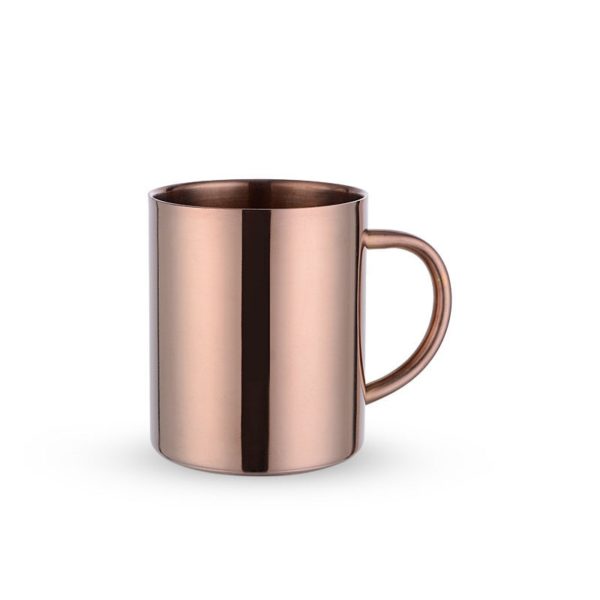 400ml gold Silver Coffee Milk Drink Coke Travel Handle Portable Stainless Steel Mug Insulated Office Tea Cup Adult Water Cup